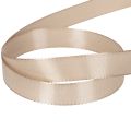 Dekorativt bånd satinbånd taftbånd beige 15mm 50m | Floristik24.dk