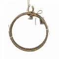 Floristik24 Dekorativ ring jute Scandi dekorativ ring til ophæng Ø25cm 4stk
