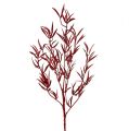 Floristik24 Dekorativ gren rød med glimmer 69 cm 2stk
