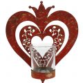 Floristik24 Dekorativt hjerte med lanterne H26cm