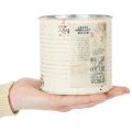 Blikplante i cremefarvet metal Shabby Chic Ø11cm H10,5cm | Floristik24.dk