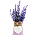 Floristik24 Lavendelpose 18cm med vokshjerte