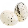 Floristik24 Deco æg med fjer Kunstige påskeæg Påskepynt H6cm 6 stk
