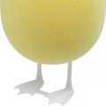 Floristik24 Dekorativt æg med ben gul bordpynt Påske dekorativ figuræg H25cm
