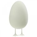 Floristik24 Dekorativt æg med ben påskeæggehvide Bordpynt påskefigur H25cm