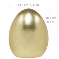 Floristik24 Keramisk æg gylden, ædel påskedekoration, pynteobjekt æg metallic H16,5cm Ø13,5cm