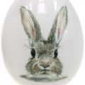 Floristik24 Dekorativt ægstående kaninmotiv, påskedekoration, kanin på æg Ø8cm H10cm sæt med 4 stk.