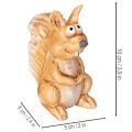Siddende egernfigur til efterårsdekoration, 10 cm | Floristik24.dk