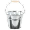 Floristik24 Spand Ø14cm H12cm 6 stk. zink, blank