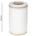 Elegant moiré kransbånd med guldkant, bryllupsdekoration, sørgebånd, hvidt 150 mm x 25 m | Floristik24.dk
