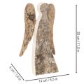 Englefigur lavet af træ med birkebark, 30 cm | Floristik24.dk