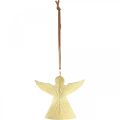 Floristik24 Dekorativ engel, metal vedhæng, julepynt gylden 9 × 10cm 3stk