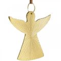 Floristik24 Dekorativ engel, metal vedhæng, julepynt gylden 9 × 10cm 3stk