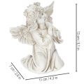 Englefigur bedende, gravdekoration, siddende, 13 cm, 2 stk. | Floristik24.dk