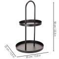 Metal rund dekorativ bakke med to lag, 58 cm | Floristik24.dk
