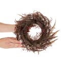 Kunstig krans med bregnegrene, efterårsdekoration, 35 cm | Floristik24.dk