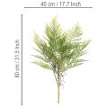 Kunstig bregnegren, dekorativ grøn plante til blomsterarrangementer, 80 cm | Floristik24.dk