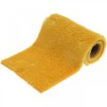 Floristik24 Pelsbånd gul kunstpels til kunsthåndværker bordløber 15 × 150cm