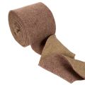 Tofarvet filtbånd af uldfilt, egnet som grydelapper, 100% uld, lilla/brun, 15 cm x 5 m | Floristik24.dk