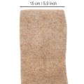 Uldfiltbånd, tofarvet, sælges i metermål til kreative projekter, brun/hvid, 15 cm x 5 m | Floristik24.dk