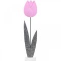 Floristik24 Filt blomsterfilt deco blomst tulipan pink borddekoration H68cm