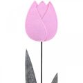 Floristik24 Filt blomsterfilt deco blomst tulipan pink borddekoration H68cm
