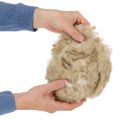 Naturlig beige fåreuld, løs, til hobby og dekoration, 250 g | Floristik24.dk