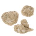 Naturlig beige fåreuld, løs, til hobby og dekoration, 250 g | Floristik24.dk