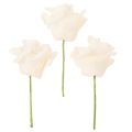Kunstig rose, cremefarvet, 10 cm blomst på stilk, 100 stk. | Floristik24.dk