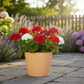 Metalplantekasse, pastel orange, Ø16 cm H14 cm | Floristik24.dk