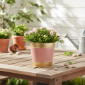 Metal urtepotte, Ø13 cm H12 cm, 4 stk. | Floristik24.dk