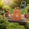 Dekorative vandkander i metal, orange mælkebøtte-design, fyrfadsstager, 12 cm, 2 stk. | Floristik24.dk
