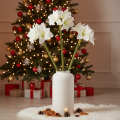 Kunstig amaryllisblomst, hvid, med stilk, advent og jul, 50 cm | Floristik24.dk