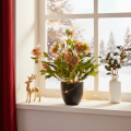 Kunstig Helleborus potteplante, julerose, til boligdekoration, 50 cm | Floristik24.dk
