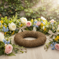 Vinrankrans, ubehandlet, rund, naturlig krans til hobbybrug, 45 cm | Floristik24.dk