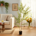 Kunstig plante i potte, 130 cm høj, grøn, dekorativ | Floristik24.dk