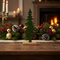 Dekorativ juletræsfigur med træbase, 36 cm | Floristik24.dk
