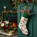 Julestrømpe med gravhundmotiv, 50 cm | Floristik24.dk