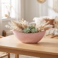 Dekorativ skål planteskål lyserød 34 cm x 11 cm H11 cm | Floristik24.dk