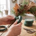 Blomstertape Blomsterbånd Indpakningstape Grøn 25mm 6 stk | Floristik24.dk