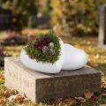 Styrofoam hjerte buet medium 11cm 2stk | Floristik24.dk
