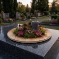 Dekorativ træskive flammet coaster rustik krydsfiner Ø24cm | Floristik24.dk