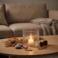 Lanterneglas, fyrfadsstageglas, lysglas Ø11,5cm H9,5cm | Floristik24.dk