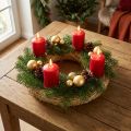 Stråkrans 25/4 cm 10 stk - naturlig krans til adventskrans, dørkrans, borddekoration | Floristik24.dk