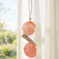 Maritim dekorationsbøjle Capiz-skaller drivtømmer orange natur 35cm | Floristik24.dk