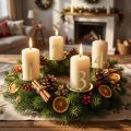 Lysring med konisk lysnummersæt til adventskrans 3 cm 4 stk. | Floristik24.dk