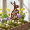 Havespil Rust Bunny Blomstermønster Havedekoration påske 9×15cm | Floristik24.dk