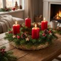 Naturlig stråkrans 35 cm, kransbund til dekorative kranse, adventskrans og dekoration året rundt, sæt med 10 stk. | Floristik24.dk