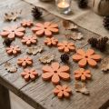 Scatter dekoration træ blomster blomstrer orange sommer Ø2–6cm 20 stk | Floristik24.dk