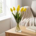 Kunstige tulipanblomster til realistisk forårsdekoration i stuen eller på kontoret, 40 cm, 7 stk. | Floristik24.dk